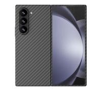 Sisyphy Coque en Aramide pour Samsung Galaxy Z Fold 6 5G avec Texture en Carbone, Super Mince Douce mais Robuste, Coque Arrière Snap-on Compatible avec la Charge sans Fil