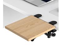 Sisyphy Plateau d'extension de bureau ergonomique, 24,1 x 23,1 cm, pince sans perforation, plateau de tiroir pliable pour clavier, support repose-poignet pour ordinateur, support de coude pour