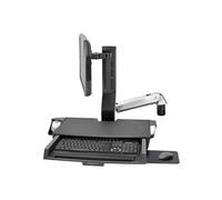 Sit-Stand Combo Arm - Kit de montage (repose-poignets, support de fixation murale, fixation pour écran, kit de support de montage de piste, plateau