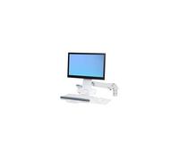 Sit-Stand Combo - Kit de montage (bras articulé, tiroir à clavier) - pour écran LCD/équipement PC - aluminium, plastique haute qualité - blanc -
