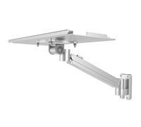 Sit-Stand Wall Mounted Mouse and Keyboard Bracket, Pneumatic Spring Keyboard and Mouse Shelf, Height Adjustable, Full Motion Swivel, Holds Up to 10KG, for Office, Industrial(A,45CM)