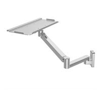 Sit-Stand Wall Mounted Mouse and Keyboard Bracket, Pneumatic Spring Keyboard and Mouse Shelf, Height Adjustable, Full Motion Swivel, Holds Up to 10KG, for Office, Industrial(B,45CM)