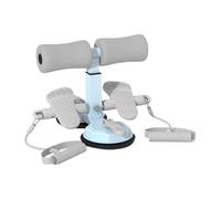 Sit Up Bar Barre de squat avec 2 ventouses | Outil auxiliaire portable réglable en hauteur avec corde d'extraction pour entraînement AB, exercice, entraînement