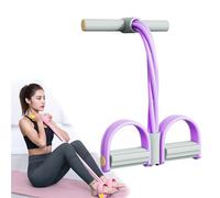 Sit Up Exercise Equipment, 6-Tube Pedal Resistance Band with Handles, Resistance Training Equipment for Abdominal Training,Yoga, and Pilates | Abdominal, Leg, Arm for Women (F)