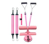 Sit Up Foot Holder, Ab Training Device, Adjustable Height Foam Padding Portable Secure Grip Compact Lightweight Comfort Grip, Exercise Foot Brace for Workout Gym, 9.06x7.87Inches, Pink,Black