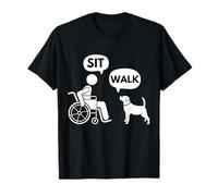 Sit Walk - Utilisateur de Fauteuil Roulant Amusant pour handicapés et Chien de Compagnie T-Shirt