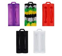 SITAKE 5Pcs Etui de Protection Silicone pour Double Accus 18650 - Protection pour Accus 18650 (5 Couleurs)