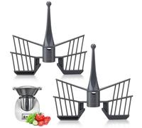 sitarcmin 2 Pièces Fouet Batteur Papillon pour Thermomix Tm5 Tm6 Tm31,Mélangeur Papillon Fagor,Fouet Batteur Papillon Monsieur Cuisine,Papillon Fouet Robot Pièces de Rechange Cuisinart