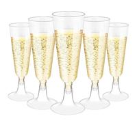 Sitayakuma Coupe de Champagne, 25 Pièces Flute Champagne Plastique Reutilisable, Gobelet Verre a Biere Vin Cocktail pour Fêtes De Douche D'anniversaire Mariage Jardin - 150ml