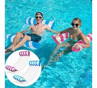 Sitbfoam 2 pièces Matelas pneumatique pour eau et hamac, accessoires de piscine, 4 en 1 hamac pour piscine, plage, eau, détente pour adultes et enfants (Hammock-rose)