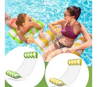 Sitbfoam 2 pièces Matelas pneumatique pour eau et hamac, accessoires de piscine, 4 en 1 hamac pour piscine, plage, eau, loung pour adultes et enfants (Hammock-Vert)