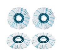 Sitbfoam Leifheit Lot de 4 housses de rechange pour serpillère Leifheit - Tête de rechange pour balai Clean Twist Disc Mop Micro - Pour tous les types de sols - Absorption de la saleté - Élimine 99