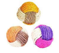 SITBXO Balle en sisal colorée for Chat, Jouet à Rouler et à mâcher for Chats de Compagnie - Cadeau Amusant for Les Jeux félins Ouet à Chat