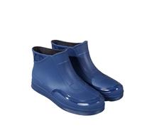 SITBXO Bottes de pluie for hommes, chaussures sport d'extérieur à tube court, cyclisme, travail, jardin, en caoutchouc, surchaussures légères et imperméables Bottes de pluie homme(Blue,44)