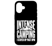 Site de Camping Intense où Je suis restée éveillée après 21 h Coque pour iPhone 16