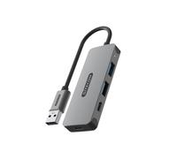 Sitecom CN-5007 hub & concentrateur USB 3.2 Gen 1 (3.1 Gen 1) Type-A 5000 Mbit/s Noir, Gris