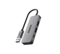Sitecom CN-5007 Hub USB 3.2 Gen 1 4 Porte (2 Type-A, 2 Type-C) Nero e Grigio