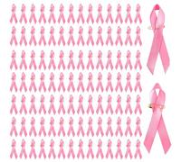 sitengjun 100 Stücks Rose Broche Ruban Cancer Du Sein,En fibre de polyester | Broche Octobre Rose Sensibilisation Cancer Du Sein,Prévention Du Cancer Du Sein,Espoir contre le cancer du sein et le sida