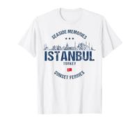 Sites et Monuments d'Istanbul Drapeau de la Turquie T-Shirt