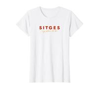 Sitges. My Place to be. T-Shirt Graphique avec Valeur, Femme, Blanc, S
