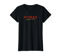 Sitges. My Place to be. T-Shirt Graphique avec Valeur, Femme, Noir, S