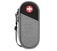 SITHON Sac à Médicaments Vide - Trousse à Pharmacie Organisateur de médicaments Isotherme portable pour 2 EpiPen, Auvi Q, Spray Nasal, allergie Meds, L'asthme Inhaler pour Voyage l'extérieur, Gris