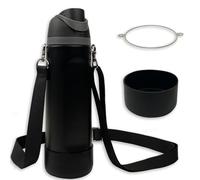 SITKOL Ensemble de bottes en silicone pour jolie bouteille d'eau Owala de 946 ml - Comprend une housse antidérapante, une bandoulière, des accessoires pour gobelet, une gorgée gratuite, Owala rose