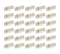 Sitojart Lot de 30 connecteurs VGA DB9 femelle à souder avec colle blanche et plaqué or