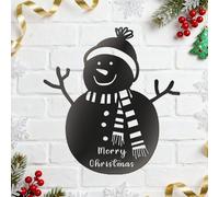 Sitorour Signe de bonhomme de neige en métal personnalisé, décoration de Noël, cadeaux muraux pour Noël, panneau de bienvenue à notre mariage