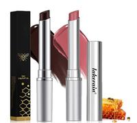 Sitovely 2PCS Baume à lèvres teinté au miel, Lip Balm Honey Lipstick, Black & Pink Lipstick, Rouge à lèvres brillant en gelée, Rouge à lèvres nourrissant noir et rose