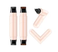 Sitovely 2PCS Crayon Eyeliner Gel, Winged Liquid Eyeliner Stamp, Crayon Eye liner Noir Double Embout Pliable, Pochoirs œil de chat Maquillage Tatouage pour les Yeux(C, M)