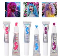 Sitovely 3PCS Glow in The Dark Ensemble de craies pour cheveux pour filles,Hair Chalk Comb Temporary Hair Color Dye,Peigne à craie pour cheveux fluorescent fluo Teinture temporaire pour cheveux