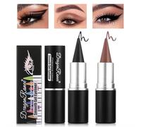 Sitovely Lot de 2 crayons à paupières gel noir café naturel, imperméables, fard à paupières fumé et bâton de peinture pour le visage