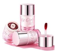 Sitovely Lot de 3 gloss à lèvres hydratants Jelly - Rouge à lèvres liquide doux - Imperméables et anti-adhésifs - Baume à lèvres teinté transparent