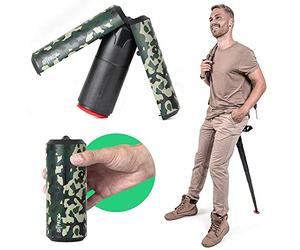 SitPack Compact Lightweight Foldable Seat - Adjustable, Portable Stand Stool - Camping, Hiking, Travel, Music Festivals, Concert, Backpacking, Fishing, Hunting Accessories - Up to 100kg Weight Limit