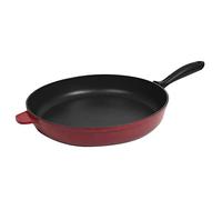 Sitram 710624, Poêle Paprika diam. 32 cm rouge en fonte d'aluminium indéformable revêtement noir sans PFOA - tous feux dont induction - manche plastique thermorésistant