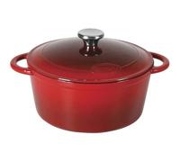 Sitram - 711069 Cocotte Fonte Emaillee Ronde 5l Rouge Interieur Noir Induction