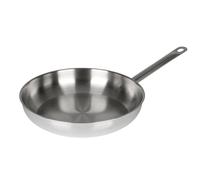 Sitram 711143, Poêle Gamme Expert Acier inoxydable Qualité Pro Ø 28 cm - Fond 3 couches renforcées, fabriqué sans PFAS - tous feux dont induction, Argent