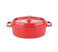 Sitram 712900, COCOTTE ovale en fonte d'aluminium 6,2 litres - Extérieur Rouge et intérieur noir - toutes sources de chaleur y compris induction