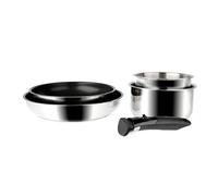 Sitram 713517 Batterie de cuisine 5 pièces en Acier Inoxydable ARPEGE : 2 poêles Ø24-28 revêtues, 2 casseroles Ø16-18 cm, 1 poignée Amovible SITRAMOVIBLE - Tous feux dont Induction