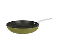 Sitram 715700 Poêle Aluminium Recyclé Ø 28 cm H 5 cm colori Vert Metallisé Revêtement intérieur anti-adhésif sans PFOA - Manche en Inox Riveté - Tous feux dont induction