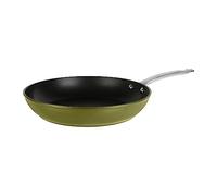 Sitram 715701 Poêle Aluminium Recyclé Ø 30 cm H 5 cm colori Vert Metallisé Revêtement intérieur anti-adhésif sans PFOA - Manche en Inox Riveté - Tous feux dont induction