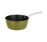 Sitram 715703 Casserole Aluminium Recyclé Ø 20 cm H 8,5 cm colori Vert Metallisé Revêtement intérieur anti-adhésif sans PFOA - Manche en Inox Riveté - Tous feux dont induction
