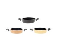 Sitram 715976 Set de 3 Petites Sauteuse Aluminium Ø 16 cm - tous feux dont induction - Poignées ergonomique Thermo-résistantes - Revêtement noir anti-adhérent sans PFOA