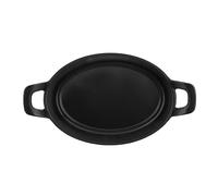Sitram 716815 Mini Plat Fonte Ovale 21x15 cm - Plat à Oreilles Fonte Émaillée - Haute Température BBQ et Four - Sans PFAS - Culottage Obligatoire