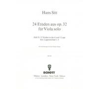 Sitt: 24 Studies (from Op.32 Volume 2) for Viola