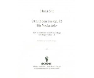 Sitt: 24 Studies (from Op.32 Volume 2) for Viola