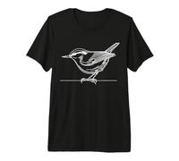 Sittelle Torchepot Dessin au Trait Observateur d'oiseaux T-Shirt Haut de Gamme