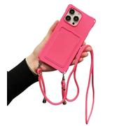 Sitthyw Coque iPhone 11 Pro avec Cordon et Porte-Cartes, Collier Réglable pour Etui de Protection Souple Silicone Anti-Rayures avec Lanière Corde Amovible Case Antichoc pour iPhone 11 Pro, Rose rosé