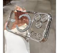 Sitthyw Coque iPhone 17 Pro Magnétique Transparente Coque à Paillettes Compatible avec MagSafe, Luxe Diamant Glitter Housse Souple TPU Anti-Rayures et Antichoc Camera Protection Case, Argent